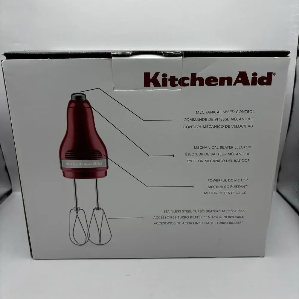 KitchenAid Ultra Power 5-Speed Hand Mixer Empire Red KHM512ER New In Open Box